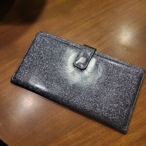 Elegant Black Glitter Clutch
